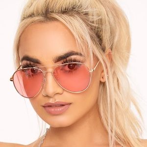 pink tinted sunglasses